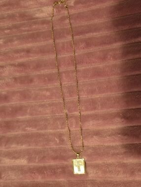 Gold-Tone Cross Pendant Necklace - Women Jewelry